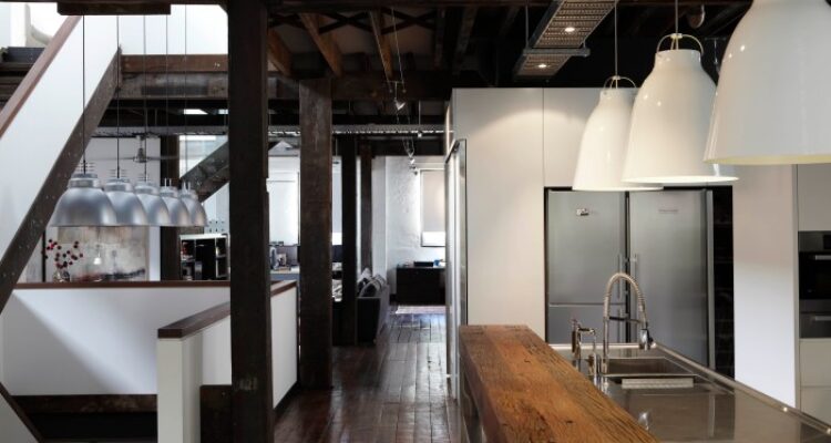 Modern Industrial Interior Design In Beautiful Open Apartment ...