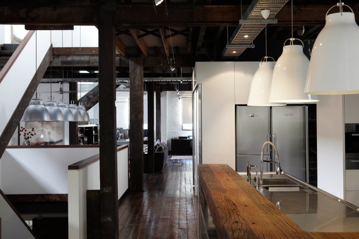 Modern Industrial Interior Design In Beautiful Open Apartment ... Modern Industrial Interior Design In Beautiful Open Apartment ...
